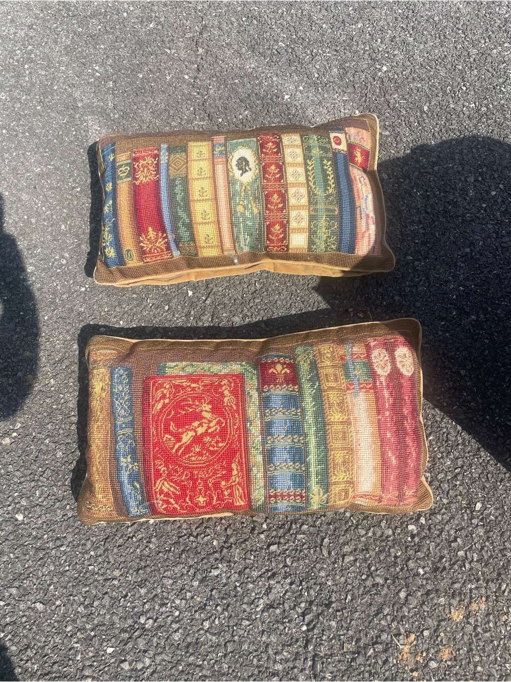 Vintage cross stitch pillows